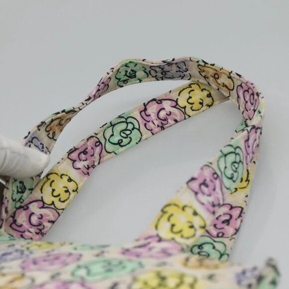 CHANEL Tote Bag Nylon White Silver CC Auth - Picture 8 of 15